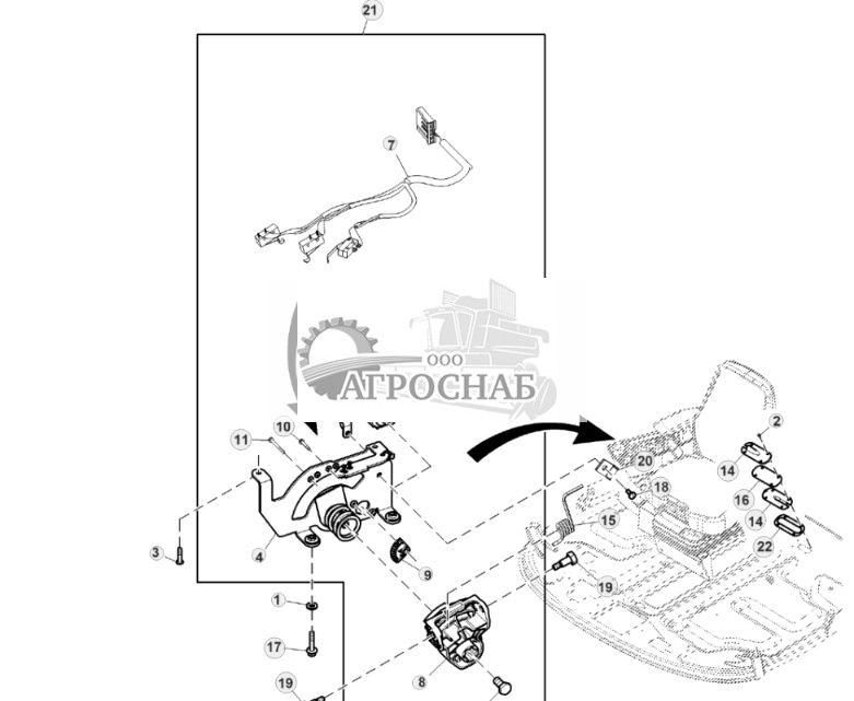 Механизм управления многофункционального рычага с датчиком - ST830936 513.jpg